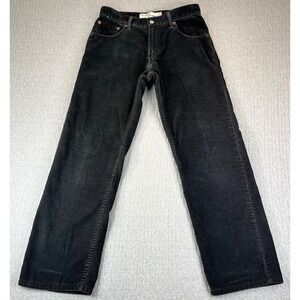 Vintage Levis 559 Relaxed Straight Leg Corduroy Pants Men's W30 L30 Black‎